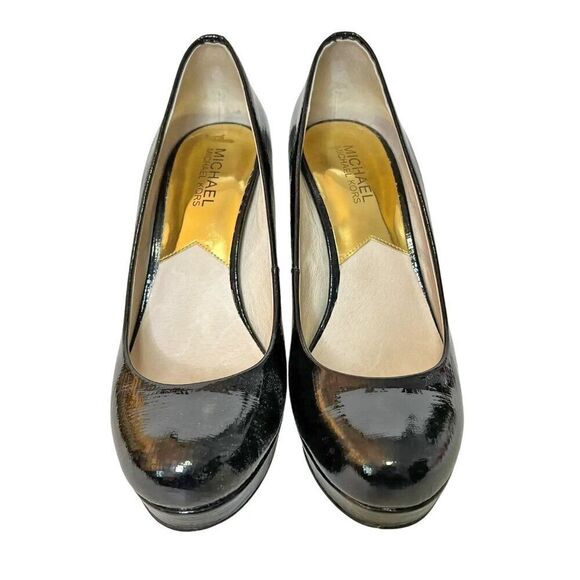 MICHAEL Michael Kors Midnight Blue Patent Platform Pump AG12J - Picture 2 of 8